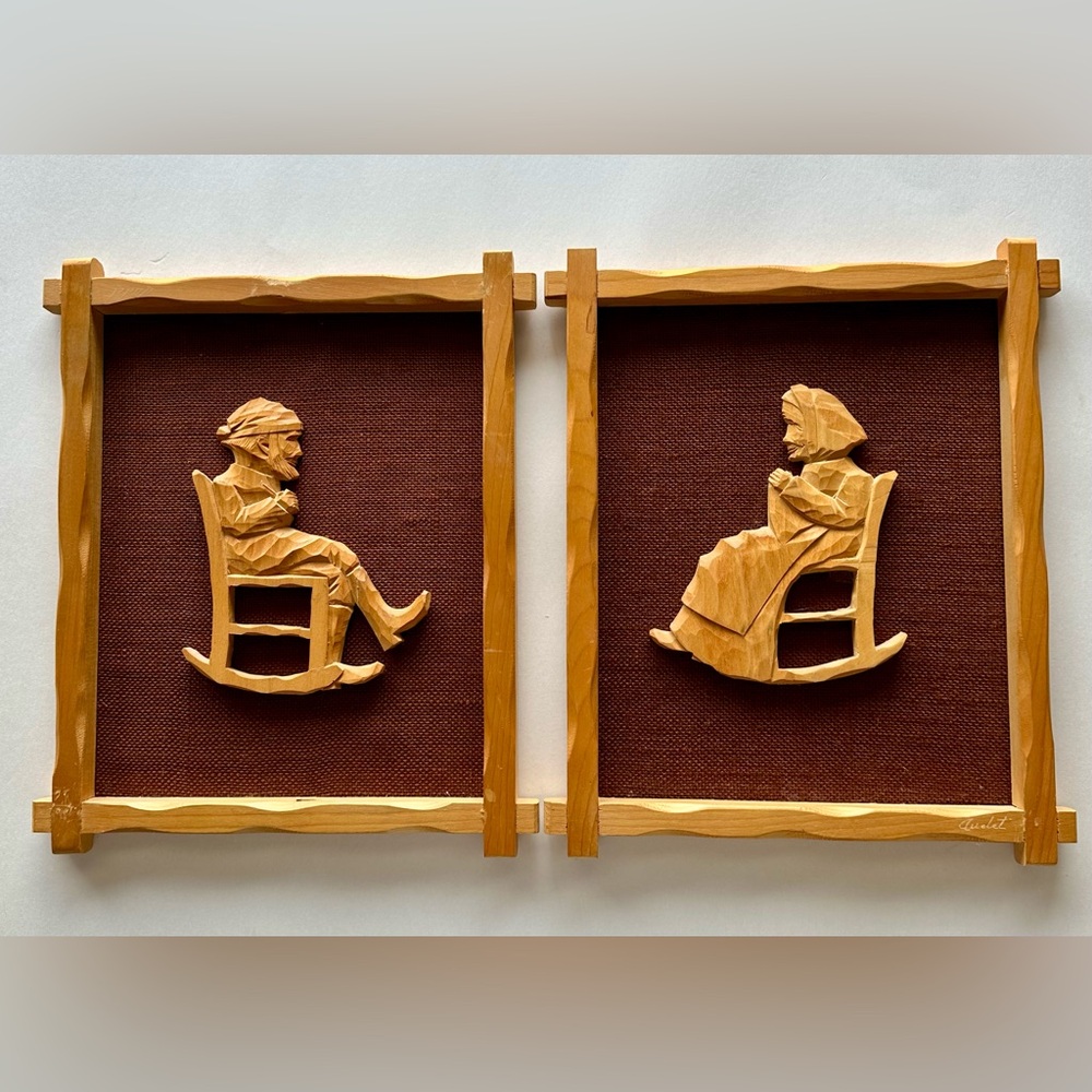 Vintage Audet Hand-carved Folk Art